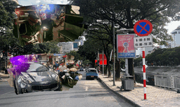 Biển cấm dừng đỗ theo giờ tại Khương Đ&#236;nh bị phớt lờ, t&#224;i xế &#244; t&#244; ngang nhi&#234;n vi phạm