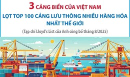 3 cảng biển của Việt Nam lọt Top 100 cảng lưu th&#244;ng nhiều h&#224;ng h&#243;a nhất thế giới