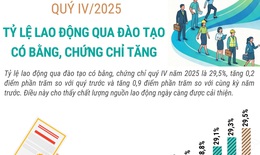 Quý IV/2025: Tỷ lệ lao động qua đào tạo có bằng cấp, chứng chỉ tăng
