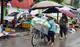 Bắc Bộ nhiều mây, mưa rải rác, sáng và đêm trời rét