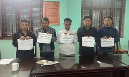 Đảm bảo ANTT, bắt quả tang 5 đối tượng đánh bạc 