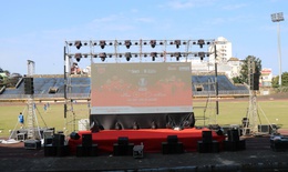 Cận cảnh màn hình LED 'khủng' ở Huế tiếp lửa U23 Việt Nam đấu U23 Trung Quốc