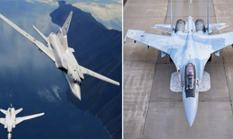 Tiêm kích Su-35 Nga hộ tống máy bay ném bom Tu-22M3 mang tên lửa siêu vượt âm áp sát NATO