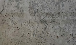 Lộ bức họa nghi bản đồ cổ sau lớp sơn tại di tích Khâm Thiên Giám