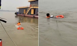 Giải cứu khẩn cấp người nhảy cầu Vĩnh Tuy chiều 3/1