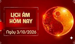 Âm lịch hôm nay 3/10 - Lịch âm 3/10 - Lịch vạn niên ngày 3/10/2026