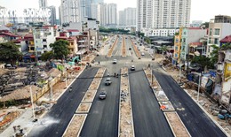 Đường nối 'khu đô thị nhà giàu' ở Hà Nội rộng 50m vừa thông xe