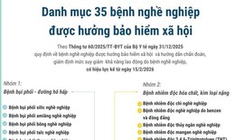 Danh mục 35 bệnh nghề nghiệp được hưởng bảo hiểm xã hội