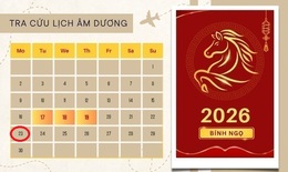 Lịch âm 23/2 - Âm lịch hôm nay 23/2 - Lịch vạn niên ngày 23/2/2026