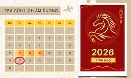 Lịch âm 24/2 - Âm lịch hôm nay 24/2 - Lịch vạn niên ngày 24/2/2026