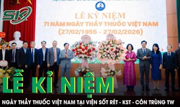 Thứ trưởng Bộ Y tế chúc mừng Viện Sốt rét - Ký sinh trùng - Côn trùng Trung ương nhân Ngày Thầy thuốc Việt Nam 27/2