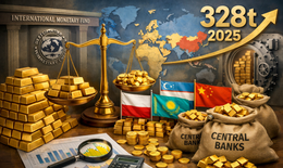 Ngân hàng Trung ương các nước gom 328 tấn vàng năm 2025