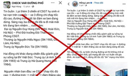 Thông tin '3 chiến sĩ CSGT hy sinh trên cao tốc' là sai sự thật