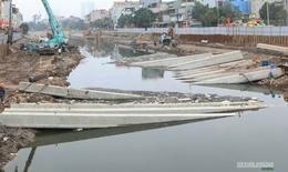 Tăng tốc cải tạo hạ lưu sông Kim Ngưu trước mùa mưa 2026