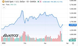 Giá vàng, bạc thế giới 25/3 bật tăng cực mạnh, vàng áp sát 4.600 USD