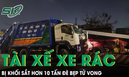Xe rác bị khối sắt hơn 10 tấn đè bẹp, tài xế tử vong thương tâm