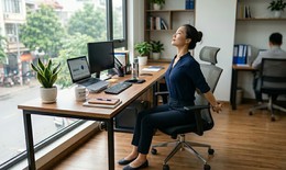3 động tác đơn giản ngay tại chỗ giúp giảm mệt mỏi