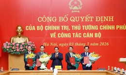 Thủ tướng chủ trì công bố quyết định lãnh đạo 4 bộ, cơ quan và Đảng ủy Chính phủ