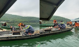 Đã tìm thấy thi thể hai vợ chồng trong vụ lật thuyền khi thả lưới đánh cá trên hồ thủy điện Chiêm Hóa