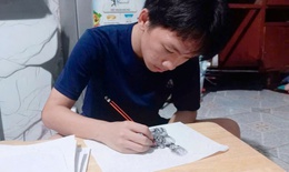 Giữ lại giấc mơ làm họa sĩ cho nam sinh lớp 8 sau cơn xuất huyết não nguy kịch