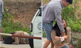 Xác minh vụ cô gái bị kéo lê trên đường ở bến phà Giải gây bức xúc dư luận