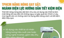 [Infographic] TPHCM nắng nóng gay gắt, ngành điện lực hướng dẫn tiết kiệm điện