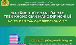 Công an Hải Phòng cảnh báo các thủ đoạn lừa đảo phổ biến dịp nghỉ lễ 30/4 - 1/5