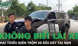 Liều lĩnh trộm xe ô tô nhưng không biết lái, hai thiếu niên gây tai nạn rồi bỏ trốn