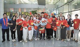 Đội tuyển U17 Việt Nam về nước sau chức vô địch Giải bóng đá U17 Đông Nam Á 2026