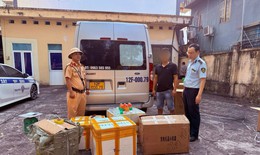 CSGT Quảng Ninh phát hiện 700 cây kem không nhãn mác, nguồn gốc
