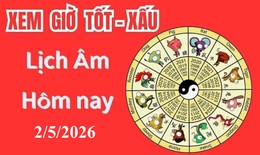 Âm lịch hôm nay 2/5 - Lịch âm 2/5 - Lịch vạn niên ngày 2/5/2026