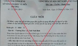 Cảnh báo lừa đảo giả giấy mời phục vụ cấp mã định danh để xây dựng cơ sở dữ liệu đất đai