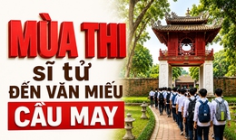 Mùa thi, sĩ tử đến Văn Miếu cầu may