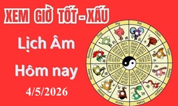 Âm lịch hôm nay 4/5 - Lịch âm 4/5 - Lịch vạn niên ngày 4/5/2026