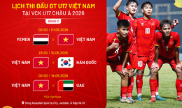 Lịch thi đấu của U17 Việt Nam tại giải U17 châu Á 2026 mới nhất
