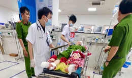 Tình trạng sức khỏe cán bộ công an bị chém khi trực ban ở cơ quan
