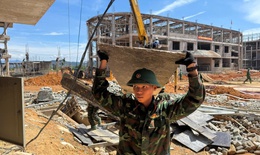 Quân đội tăng tốc hỗ trợ xây dựng trường học nội trú vùng cao ở Huế