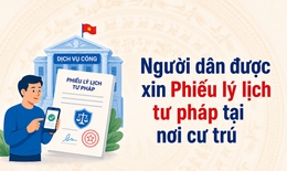 Người dân có thể xin Phiếu lý lịch tư pháp tại nơi cư trú