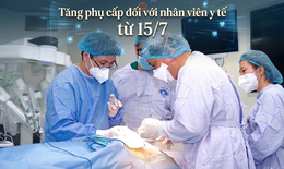 Chi tiết so sánh mức tăng phụ cấp với nhân viên y tế từ 15/7