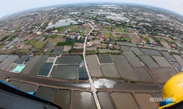 Vẻ đẹp hùng vĩ cửa biển Ninh Cơ nhìn từ trực thăng quân sự