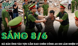 Trung tá Cảnh sát cơ động bị chém khi làm nhiệm vụ, 'kẻ thủ ác' bị quật ngã ngay tại chỗ