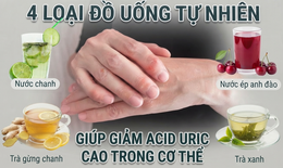4 loại đồ uống tự nhiên giúp giảm acid uric cao trong cơ thể