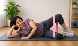 4 bài tập với dây kháng lực giúp kích hoạt cơ mông sau tuổi 55