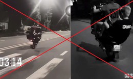 Tịch thu phương tiện, phạt tiền thanh niên 'bốc đầu' xe máy để câu view trên TikTok