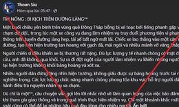 Thông tin 'xe công vụ truy đuổi người vi phạm khiến 1 chiến sĩ tử vong' là bịa đặt
