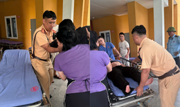 Cảnh sát Quảng Ninh 'mở đường' đưa sản phụ gặp tai nạn, dọa sinh non đi cấp cứu khẩn