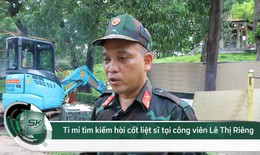 Tỉ mỉ tìm kiếm hài cốt liệt sĩ tại công viên Lê Thị Riêng