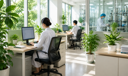 Cơ sở y tế, sản xuất dược và sản xuất thiết bị y tế chủ động xây dựng môi trường làm việc xanh