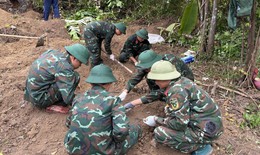 Phát hiện 4 hài cốt liệt sĩ cùng nhiều di vật gần Thành cổ Quảng Trị