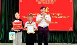 Học viện Hải quân nhận đỡ đầu con của ngư dân ở Đắk Lắk